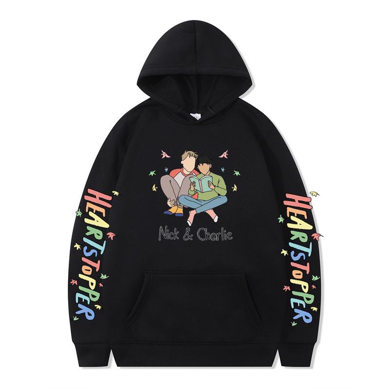 Nick and Charlie Heartstopper Autumn Winter Men Hoodie Sweatshirt Men Womnen Fashion Brand Design Pullover Men's Cotton Hoodies