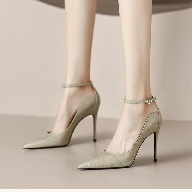 Fashion Shoes Green Blue Women Pumps Fashion Office Shoes Sexy High Heels Silk Stiletto Heels Women Sandals  Heels Women