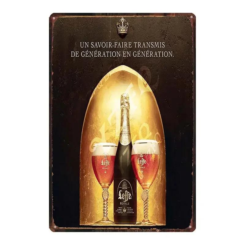 Vintage Belgian Beer Metal Tin Sign  ORVAL Chimay Retro Wall Decor for Kitchen Restaurant Home  Art Poster DUA