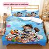 Diddl2 Pattern Bedding Quilt Set  Home Decoration  Gift (1 * duvet cover + 2 * pillowcase  without core)