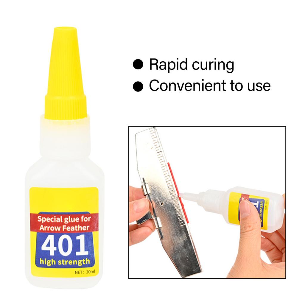 20ml Arrow Fletching Adhesive Glues High Strength Bonding Glue Fletches Paste Tool Fast Drying Glue For Bow And Arrow