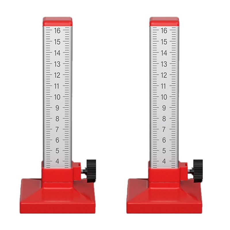 

AEE2-2PC Woodworking Equal Height Ruler Positioning Horizontal Elevation Ruler Double-Sided Scale Tile Special Tool красный