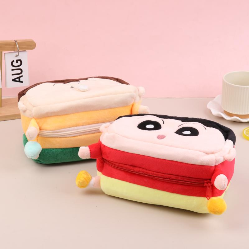 Crayon Shin-Chan Plush Cute Tissue Box Anime Personality Creative Boochan Runny Nose Tissue Storage Box Desktop Decoration
