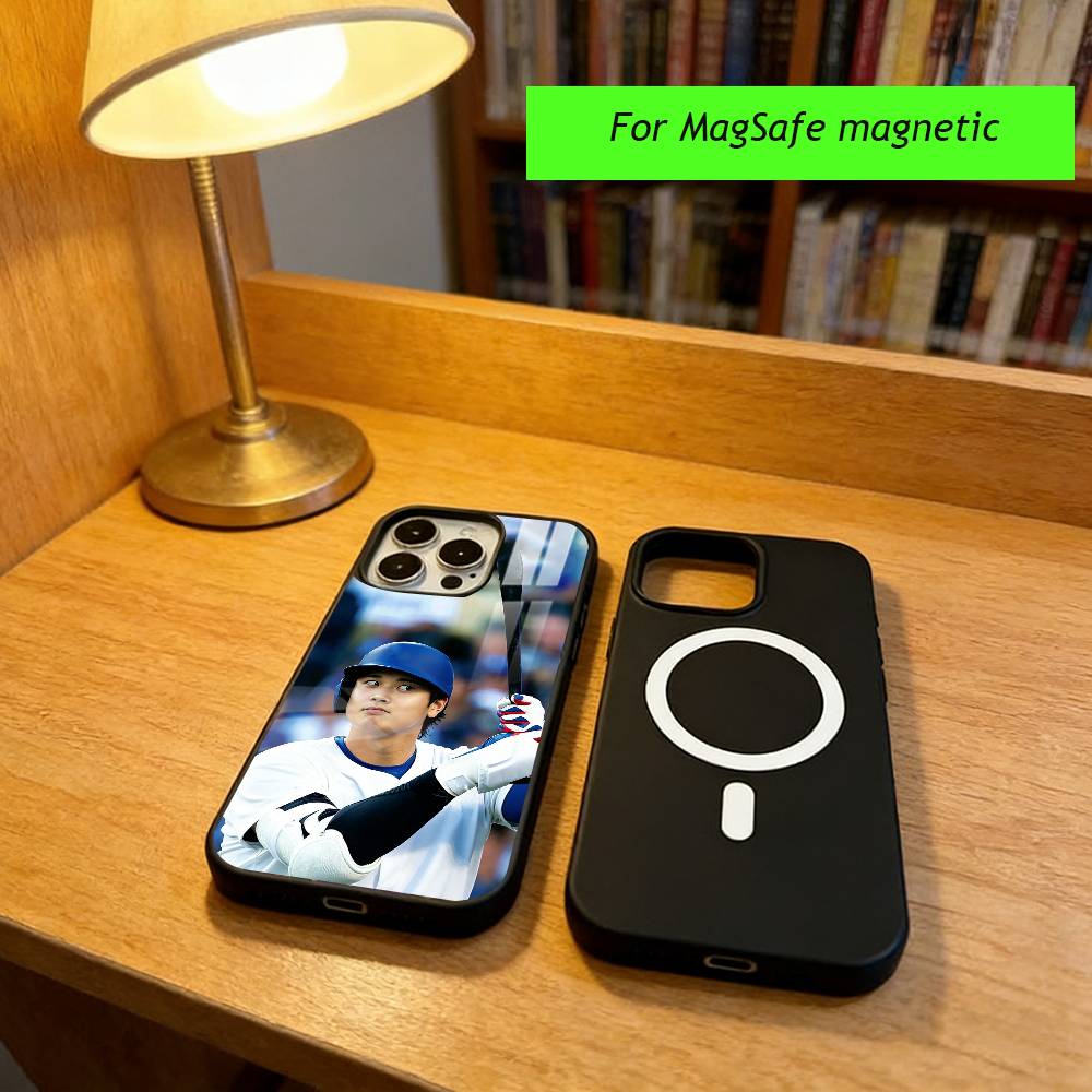 S-Shohei Ohtani Phone Case For iPhone17,16,15,14,13,12,11 Plus,Pro Magnetic For Magsafe Wireless Charging