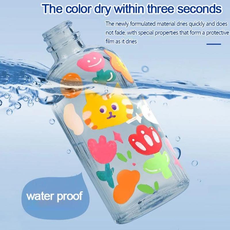 Fine-Point Acrylic Marker For Students Water-Based Ink Washable Colored Pen With Barreled