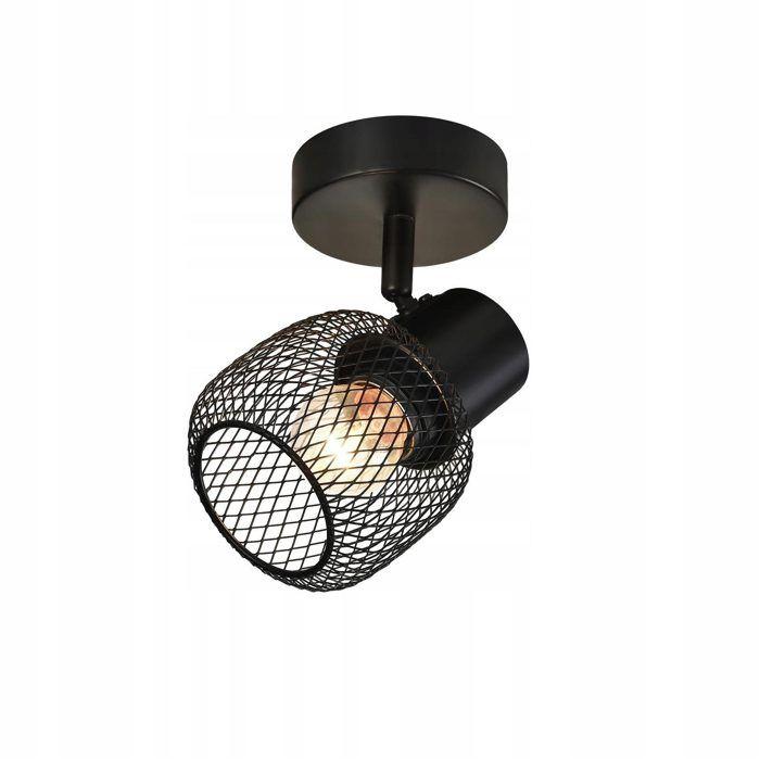 Plafonnier - NETTLIFE - Plafonnier 1 ampoule - Noir - Métal - Orientable 330°