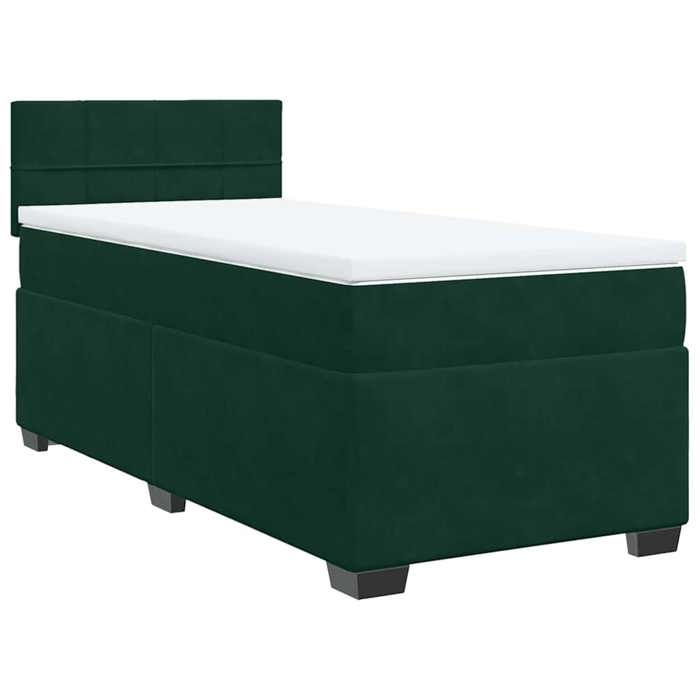 Maison Exclusive - Sommier à lattes de lit avec matelas Vert foncé 90x190 cm