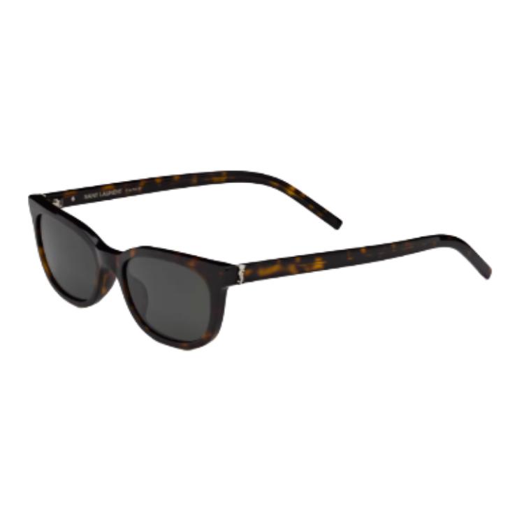 Saint Laurent Logo Design Oval Sunglasses Unisex Sunglasses Dark-Havana-Brown SL-M160/F-002