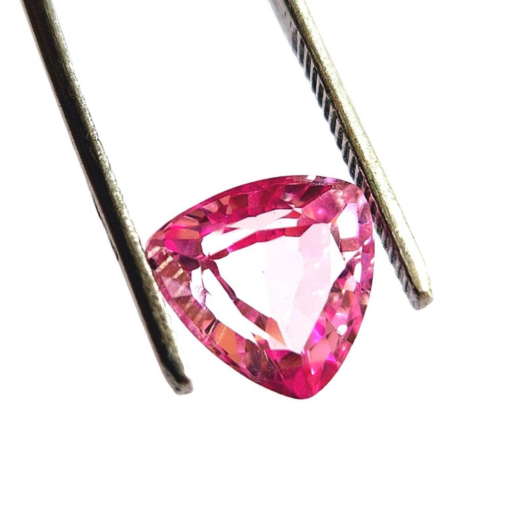 6.00 Ct Natural Pink Kunzite Certified Trillion Shape Loose Gemstone