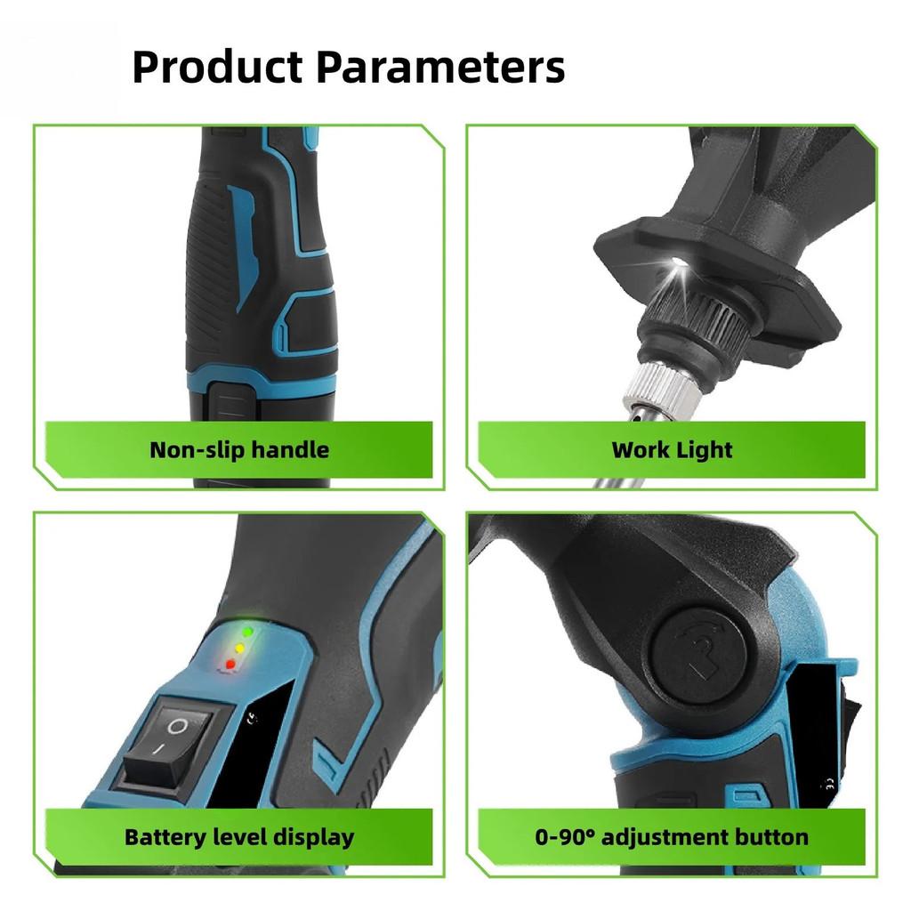 30W 400℃ Cordless Electric Soldering Iron Gun 90° Adjustment Welding Gun For 12V Solder Sucker Heating Remove Power Tool