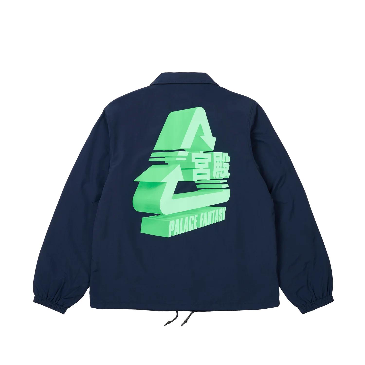 

Palace X Sci-Fi Fantasy Collaboration Ss25 Drop4 Sci-Fi Fantasy Tri Coach Jacket With 3D Logo Print And Drawstring Hem Unisex Jacket P28SFJK003 S