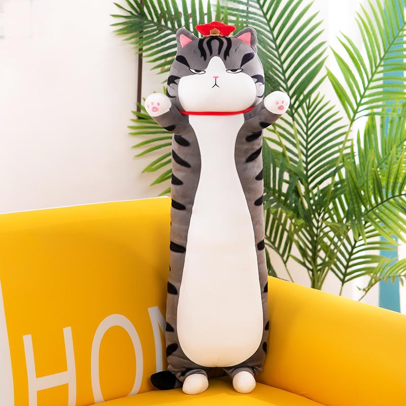 

55-135cm Cute My Emperor Cats Long Plush Toy Fun Animals Cats Long Stuffed Pillow Comfortable Cushions Home Decor Birthday Gifts 50-60cm
