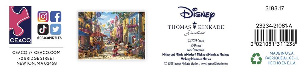 Ceaco - Thomas Kinkade - Disney - Micky und Minnie in Mexiko - 1000 Teile Puzzle