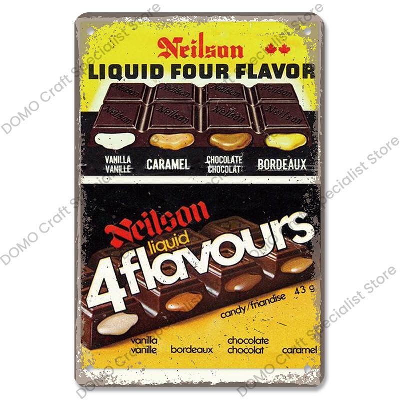 Chocolate Metal Plaque Vintage Delicious Chocolate Bar Cake Metal Tin Signs Retro Wall Decor Coffee Shop Dessert House Bakery