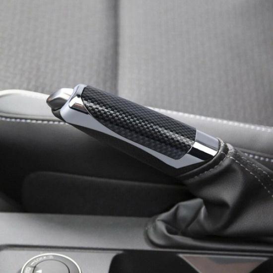 1Pc Car Interior Carbon Fiber Hand Brake Protector Decoration Cover Accessories