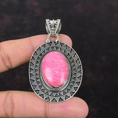 Wisiorek z tulitem Oryginalny kamień szlachetny Biżuteria modowa Srebro próby 925 Ręcznie robiony wisiorek w stylu vintage Prezent na Dzień Matki Biżuteria z kamieniem urodzeniowym