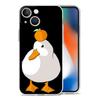 Cartoon Doubt Duck Transparent Phone Case For iPhone 15 16 14 13 12 11 Pro Max XS X XR SE 7 8 Plus TPU Clear Lens Protect Cover