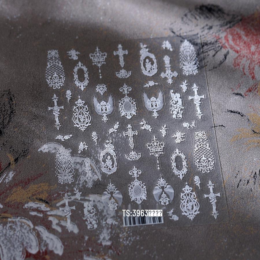 

TENSOR TS-3878 Frosted Minimalist Bow Nail Art Decals