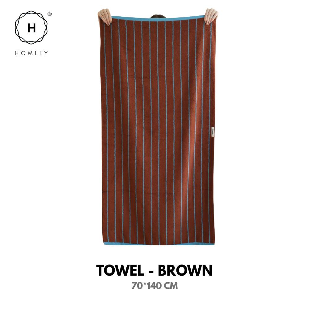 HOMLLY Edo Classic Stripe Face Bath Luxury Pure Cotton Towel