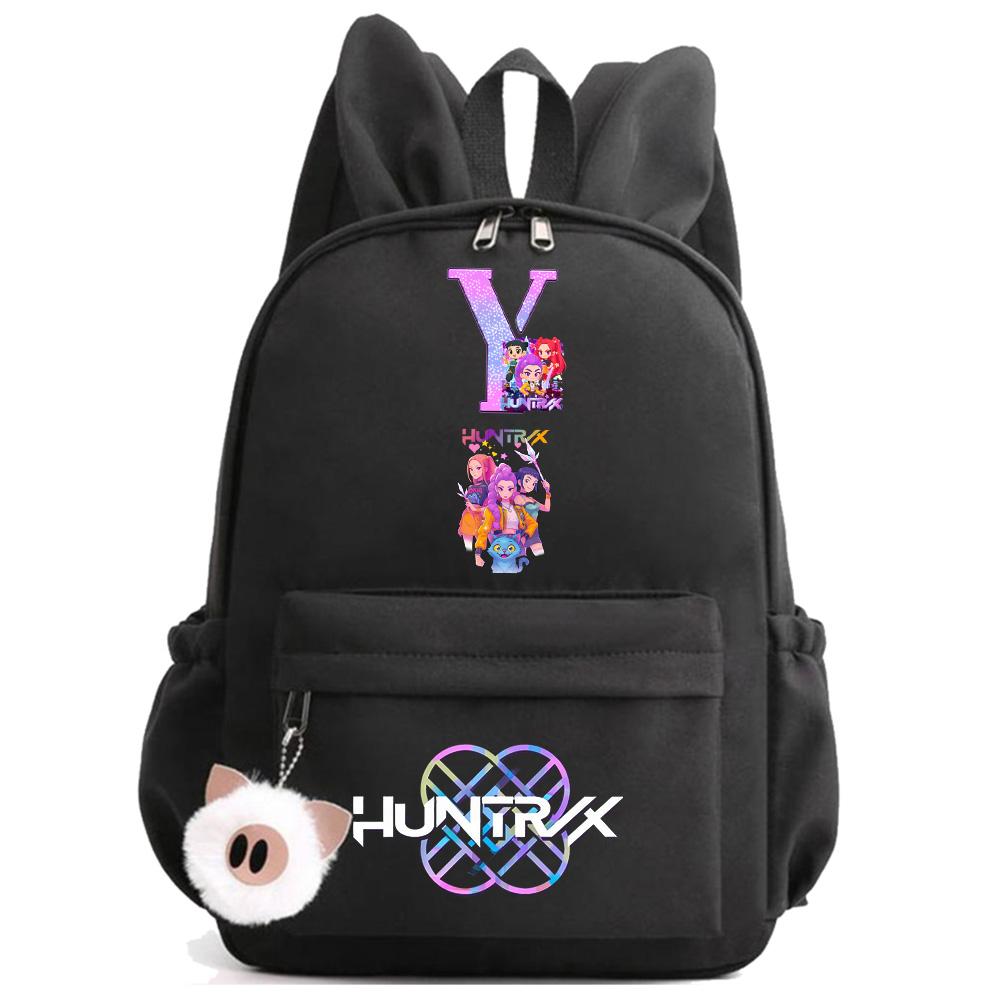 New Cartoon English Letter A-Z Printed Backpack for Teenger Children Student Schoolbag Girl Bookbag Kid Gift Women Travel Bag