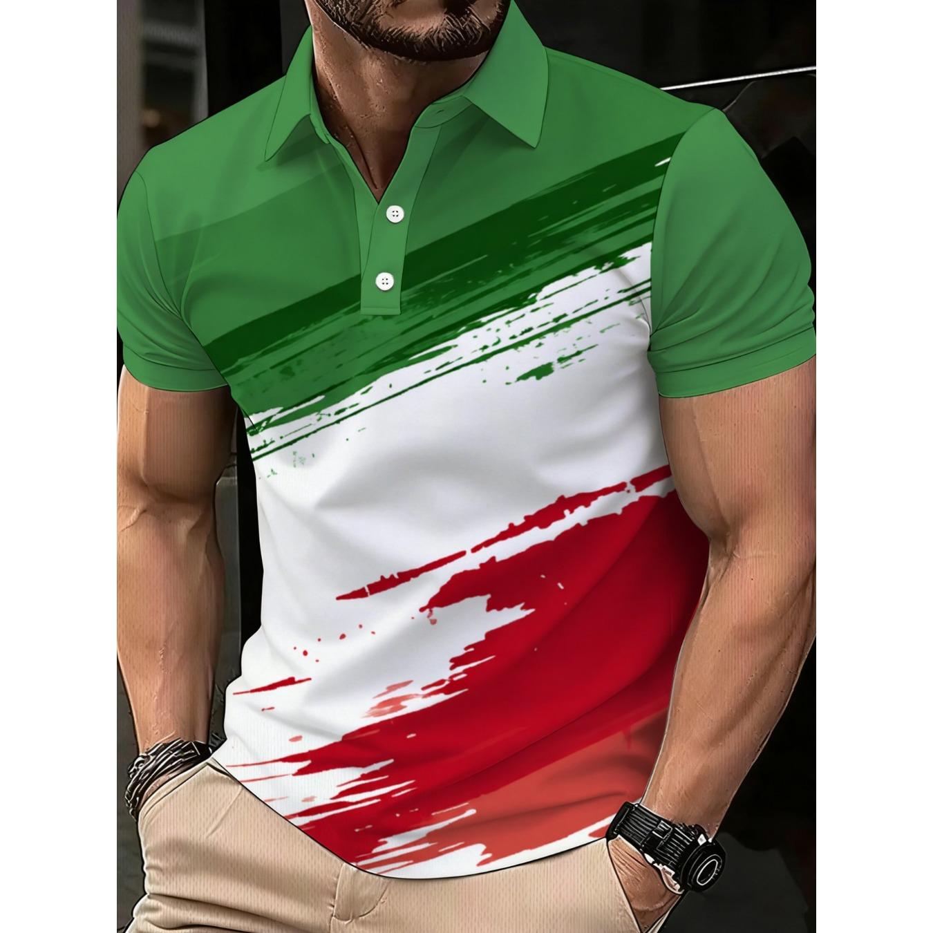 

2026 Model Men s Polo Shirt, 3D Print, Business Style, Suitable for Polo Sports, Applicable in All Seasons. 5XL