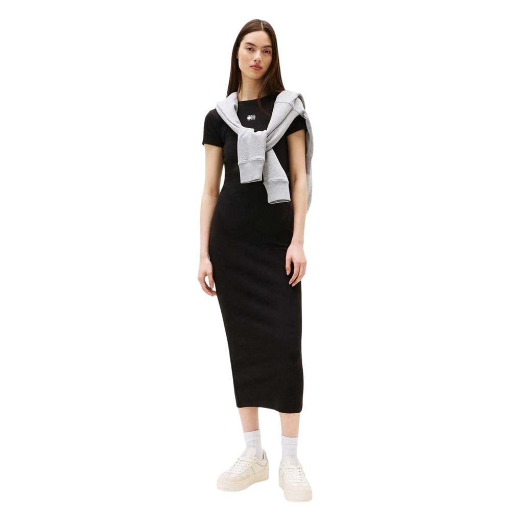 Tommy Jeans Dames Badge Ronde Hals Bodycon Jurk