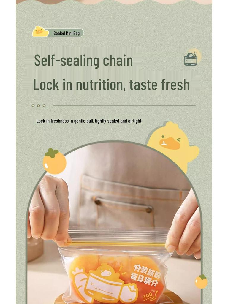 Verdickter Lebensmittelgeeigneter Baby-Snack Frischhalte-Selbstverschließender Aufbewahrungsbeutel