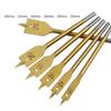 Neues 6-teiliges Set 3-Punkt-Flachbohrer Sechskantschaft Holzbearbeitung Flachbohrer-Set, Silber Gold Farbe Holzbrett Bohrerwerkzeug