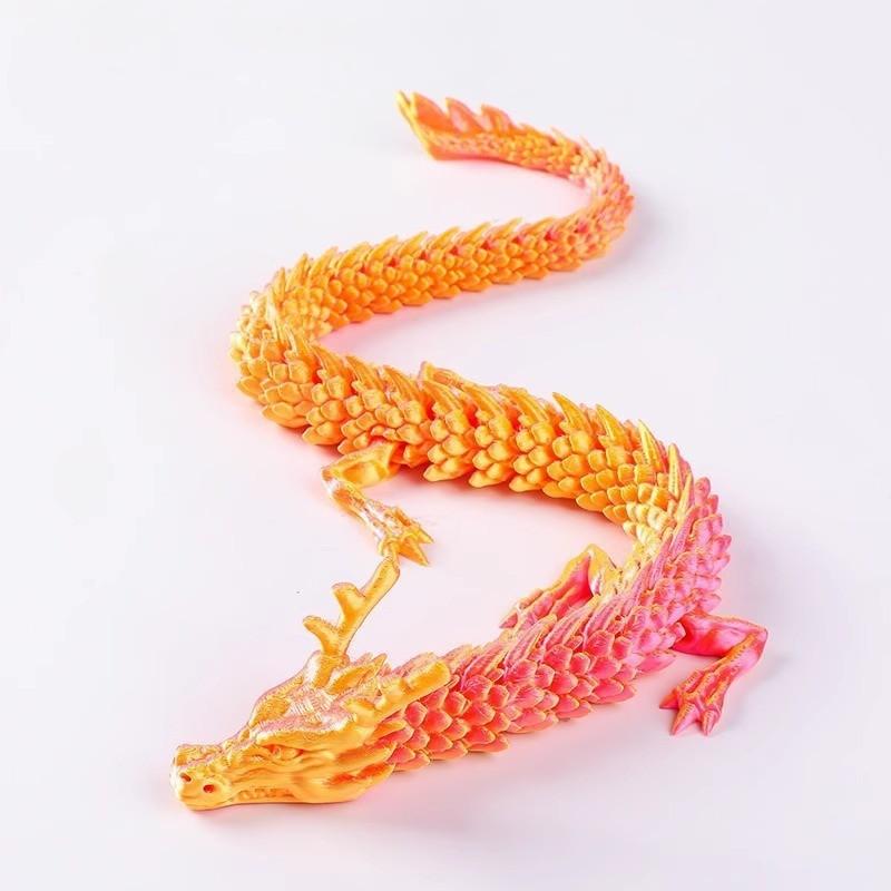 3D Printing Chinese Dragon Joint Movable Toy J Home Decoration Creative Model Simulation Animal Figure Children'S Holiday Gift