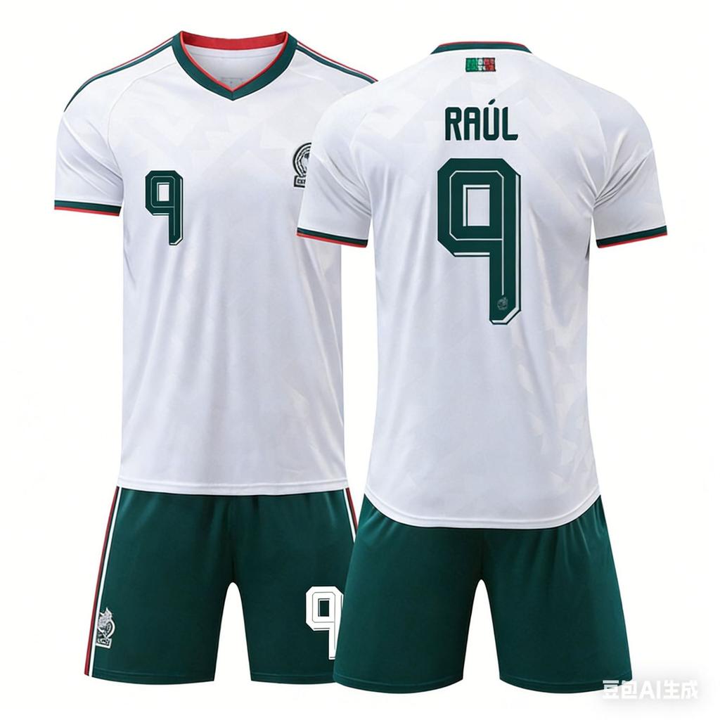 2026 World Cup Mexico Away Jersey No. 9 Raul National Team Jersey Short-sleeved Football Jersey Custom Cross-border