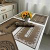 INS Teslin PVC Placemat Vintage Style Heat-Resistant Square Burlap-Look Table Mat for Dining Wedding Decor Kitchen Tableware Pad
