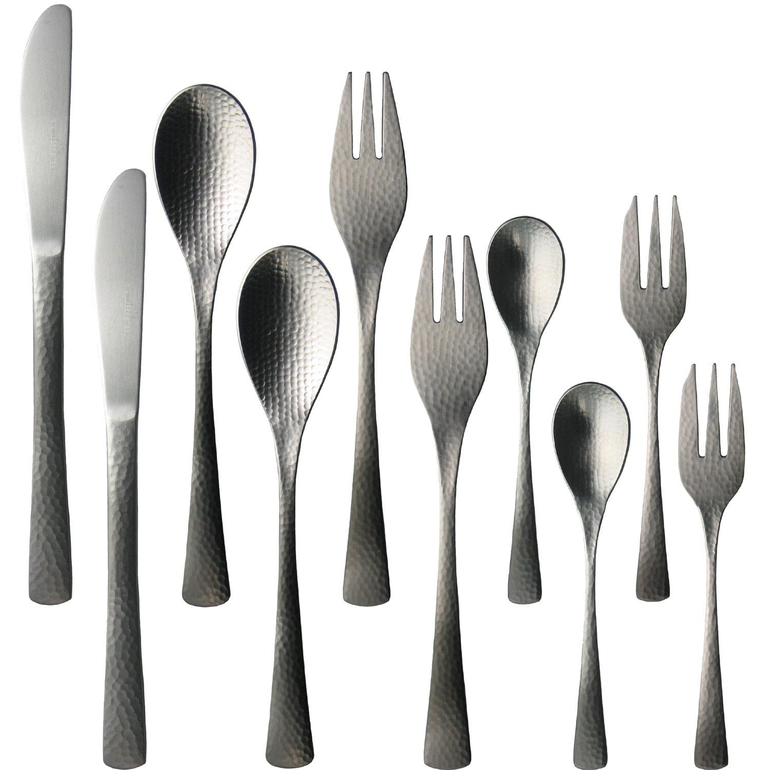 

Nagao Стиль Столовые приборы 10 Нержавеющая сталь Сделано в Японии Японско-западный набор, Штук, Нож, Ложка, Вилка, Сталь 18/8, Кованые,