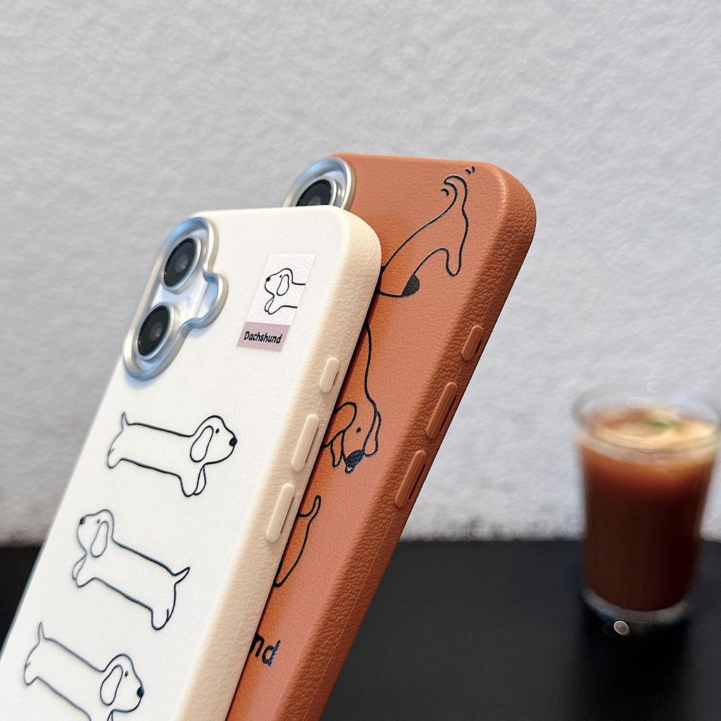 Suitable for iPhone17ProMax cute dachshund anti-drop 16 mobile phone case Apple 14 all-inclusive 15 protective case