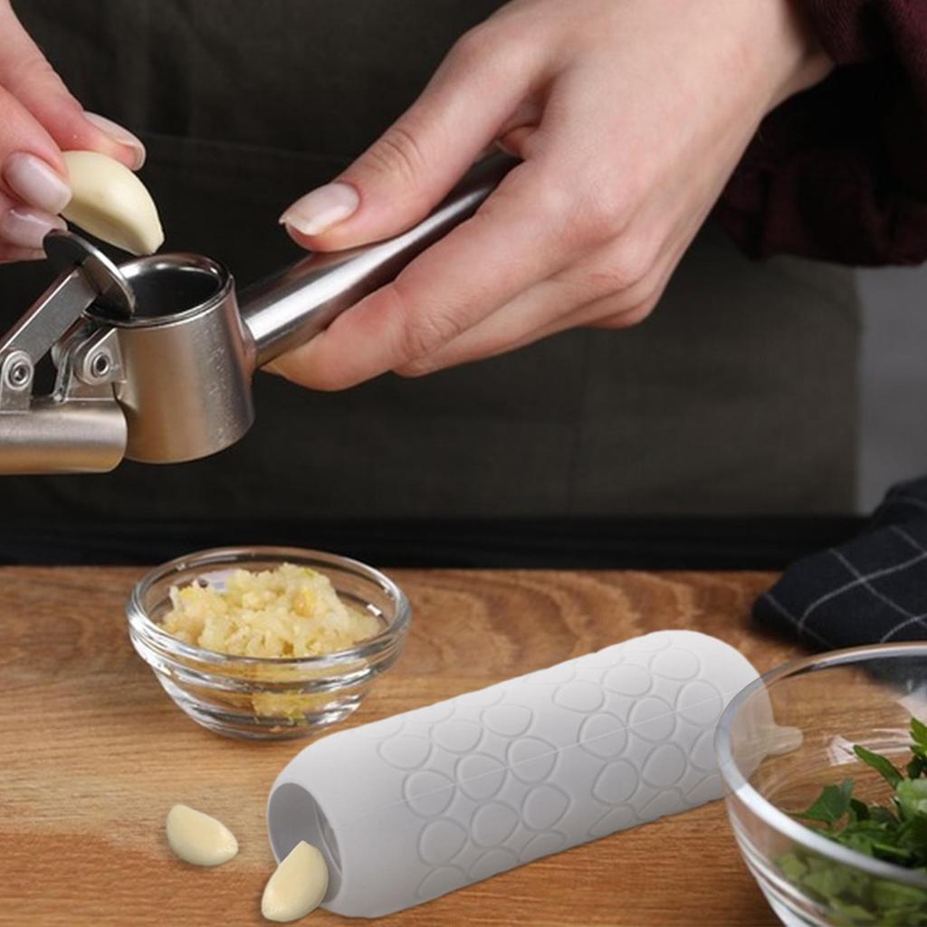 Garlic Peeler Skin Remover Roller Keeper Easy Quick To Peeled Garlic Cloves with Silicone Tube Roller Garlic Peeling