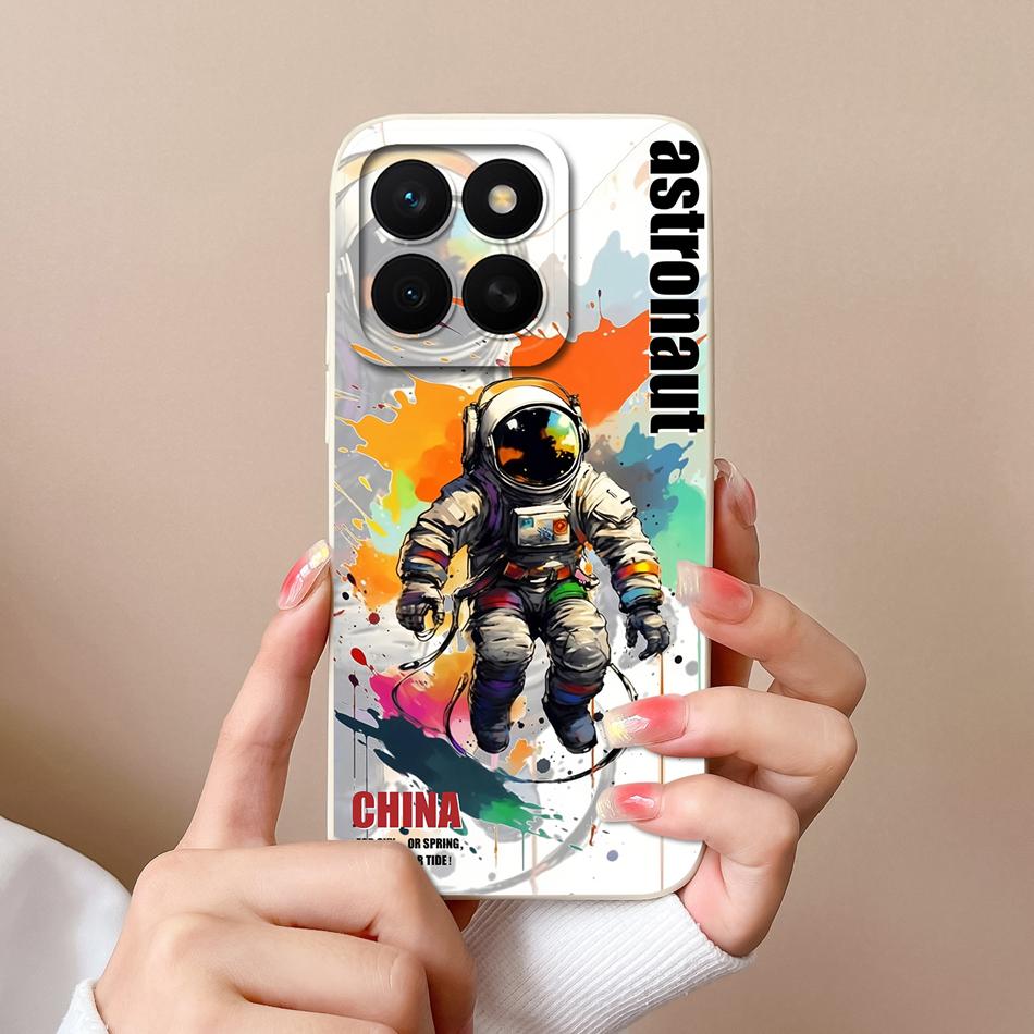 For Honor X8C 4G Case Fashion Design Soft Liquid Silicone Camera Protection Back Cover For HonorX8C X8 C Anti Drop Phone Cases