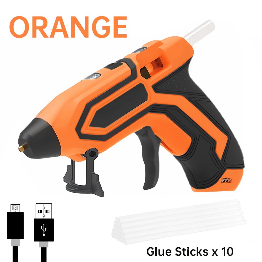 Cordless Hot Melt Glue Gun Child Hand Crafts Home DIY Repair 10Pcs 7mm Glue Stick Wireless Glue Gun 3.6V 2000mAh 30 Min Use Time