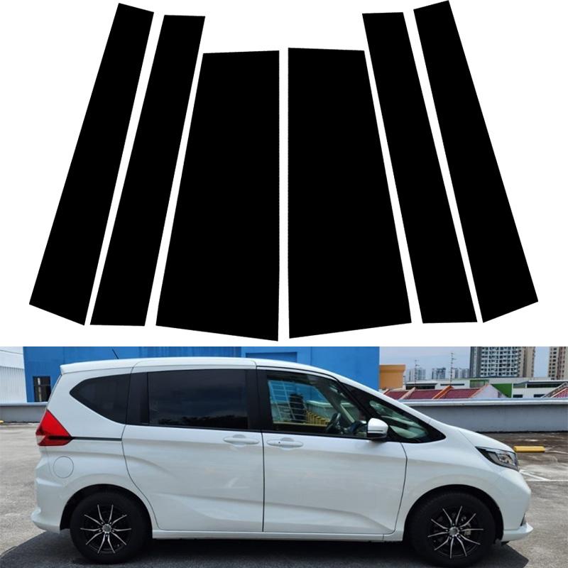 6pcs Car Exterior BC Pillar Posts Trim Cover Stickers Decor Accessories Fit For Honda Freed GB5/GB6/GB7/GB8 2017-2024