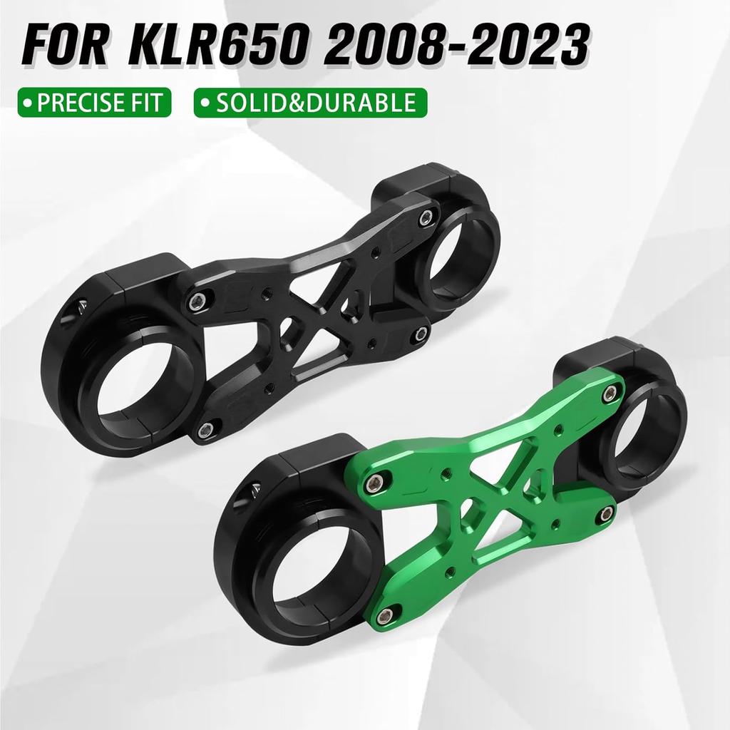 CNC Motorcycle Fork Brace Front Fork Brace Replacement for Kawasaki KLR650 KLR 650 2008-2025 Balance Shock Aluminum Alloy(black)