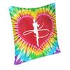 Dance Rhythmic Gymnastics Tie Dye Heart Art Cushion Cover Soft Nordic Throw Pillow Case Home Decor
