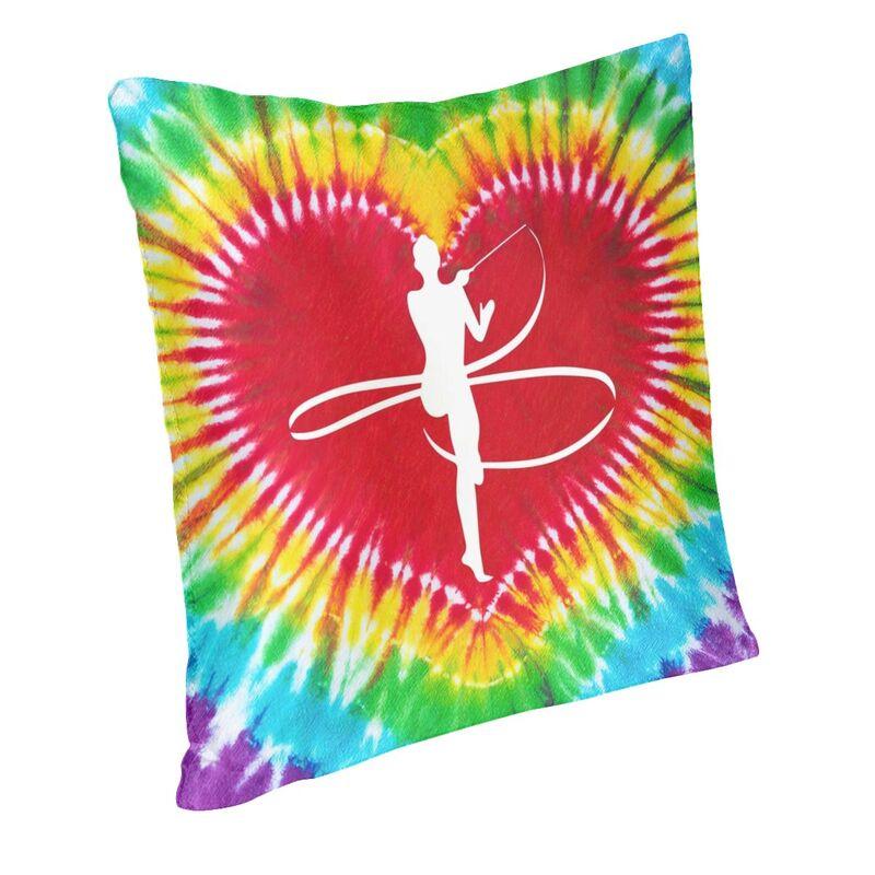 Dance Rhythmic Gymnastics Tie Dye Heart Art Cushion Cover Soft Nordic Throw Pillow Case Home Decor