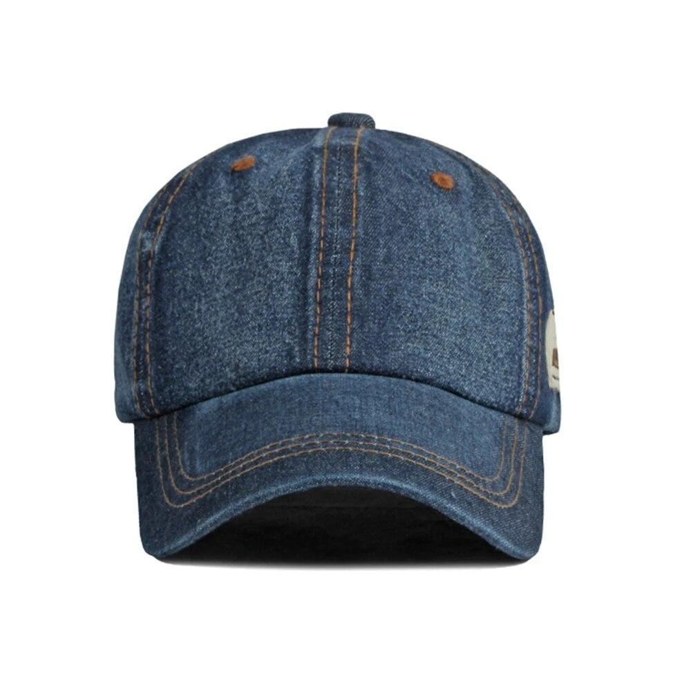 Streetwear Sky Blue Denim Baseball Cap High Quality Vintage Trucker Caps For Men Snapback Hip Hop Women Hat Bones Masculinos