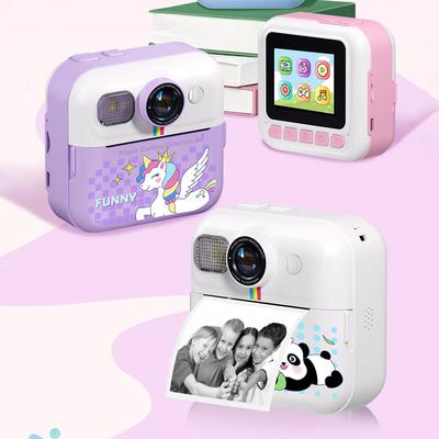 Kids Mini Instant Print Camera 2.4 Inch Screen Child Digital Camera 48MP 1080P Video Thermal Printer Gift for Christmas/Birthday