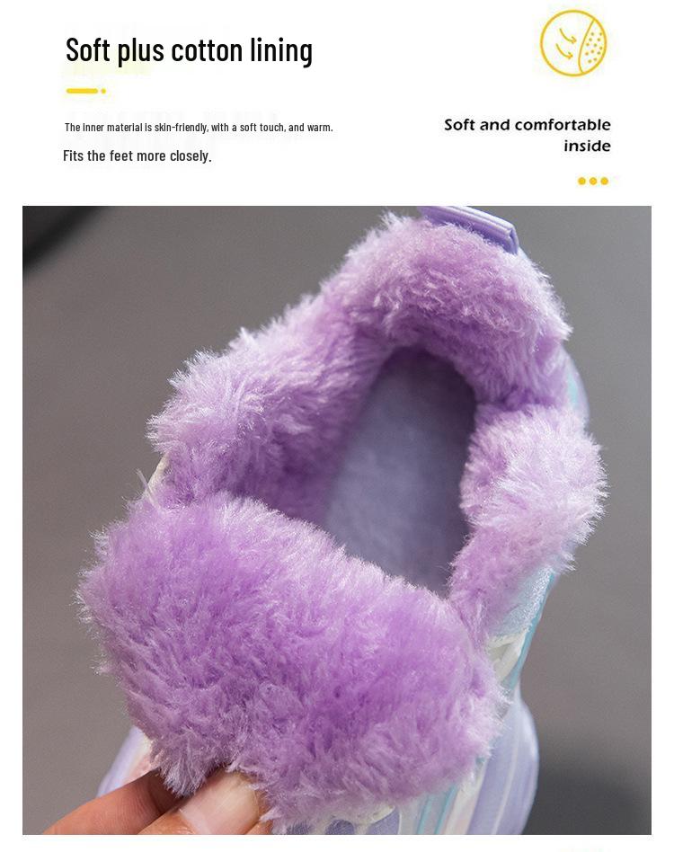 Winter Warm Cotton Shoes for Kids: Plus Velvet Thickened Sports Casual Shoes for Boys & Girls