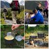 16Pcs Camping Cookware Mess Kit Portable Cookset Bowls Utensil Pots Pans Kettle for