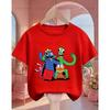 Summer Cute Round Neck Fashion Street Casual Top Rainbow Friends Cartoon Children's T-Shirt Kids