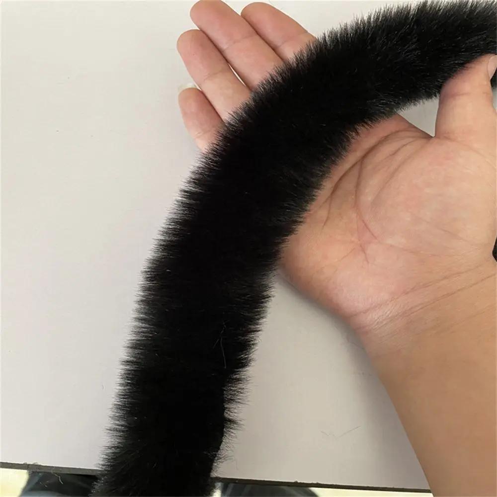 1Pc 9CM*1.5M Soft Apparel Sewing Fluffy Trimming Faux Fur Ribbon Tapes Plush Fur Stripe Long Plush Fur Fabric Trim Fabric Roll