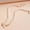 Imitation Pearl Trendy Love Heart  Choker Necklace Female Personality Party Fashion Clavicle Collier Colar Perlas Collar Gift