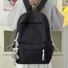 Schoolbag New Japanese Simple Versatile College Student Backpack for Middle and High School Students Large Capacity Solid Color Casual Travel Backpack