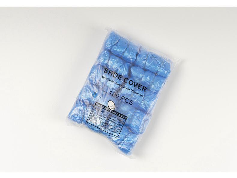 T-Type Buckle Disposable PE Shoe Covers, Thickened, 100 Pieces/Bag for Household Use