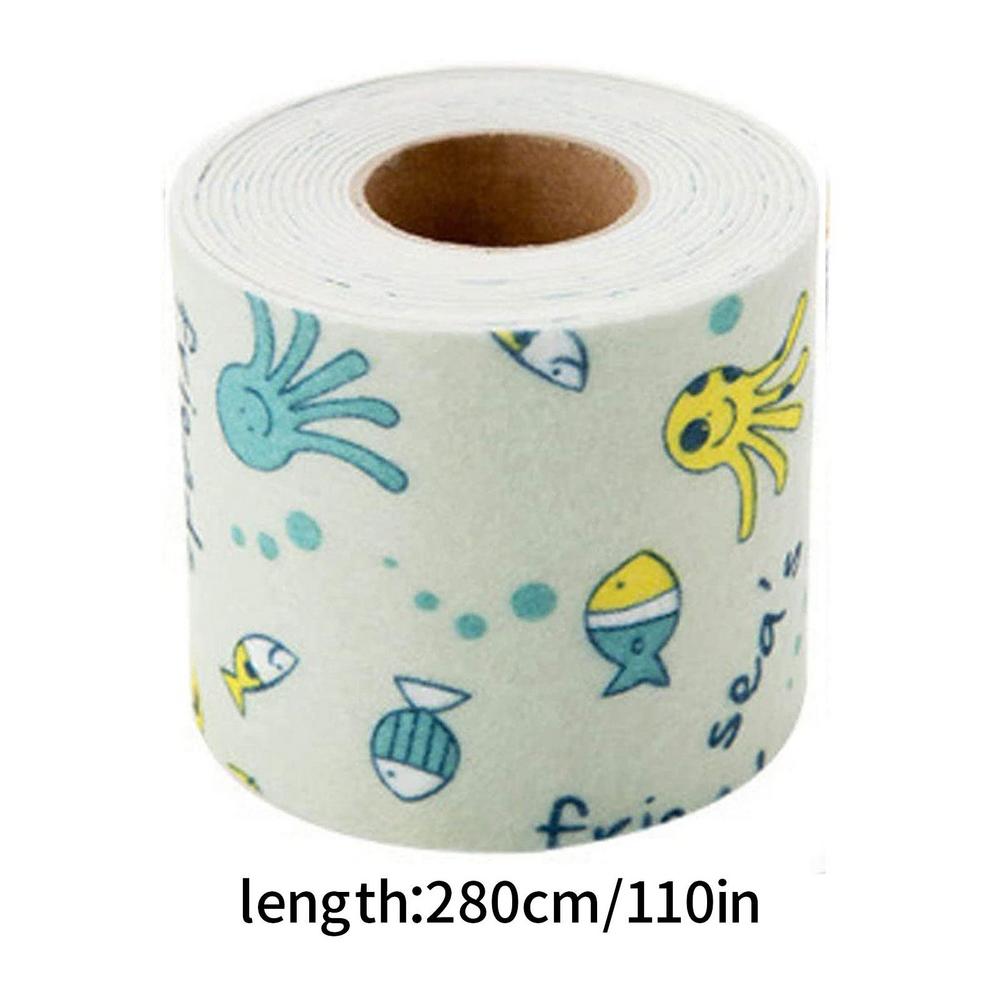 Bathroom Toilet Waterproof Sealing Tape Toilet Caulk Strip Cartoon Pattern Caulk Tape Waterproof Self Adhesive Sealing Strip